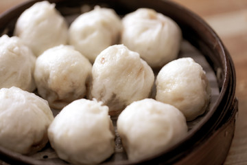 Chinese manti on a table