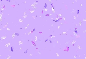 Fototapeta na wymiar Light Purple, Pink vector elegant template with leaves.