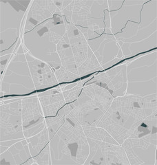 map of the city of Perpignan, France
