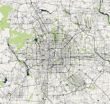 map of the city of Beijing, China