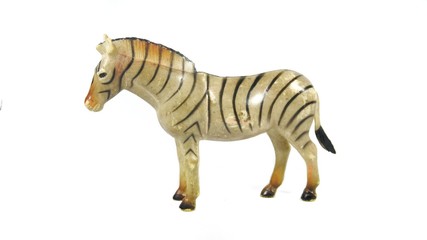 Image of a zebra toy isolated on white background