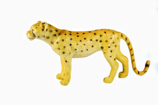 Image of cheetah toy isolated on white background