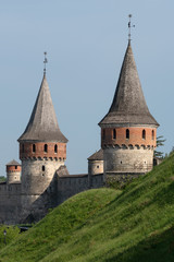 Fototapeta na wymiar The medieval fortress of Kamyanets-Podilsky, Ukraine