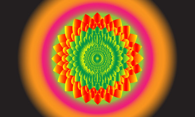 illustration image graphic of abstract background. Circular ornament design element. Modern Decorative floral color mandala