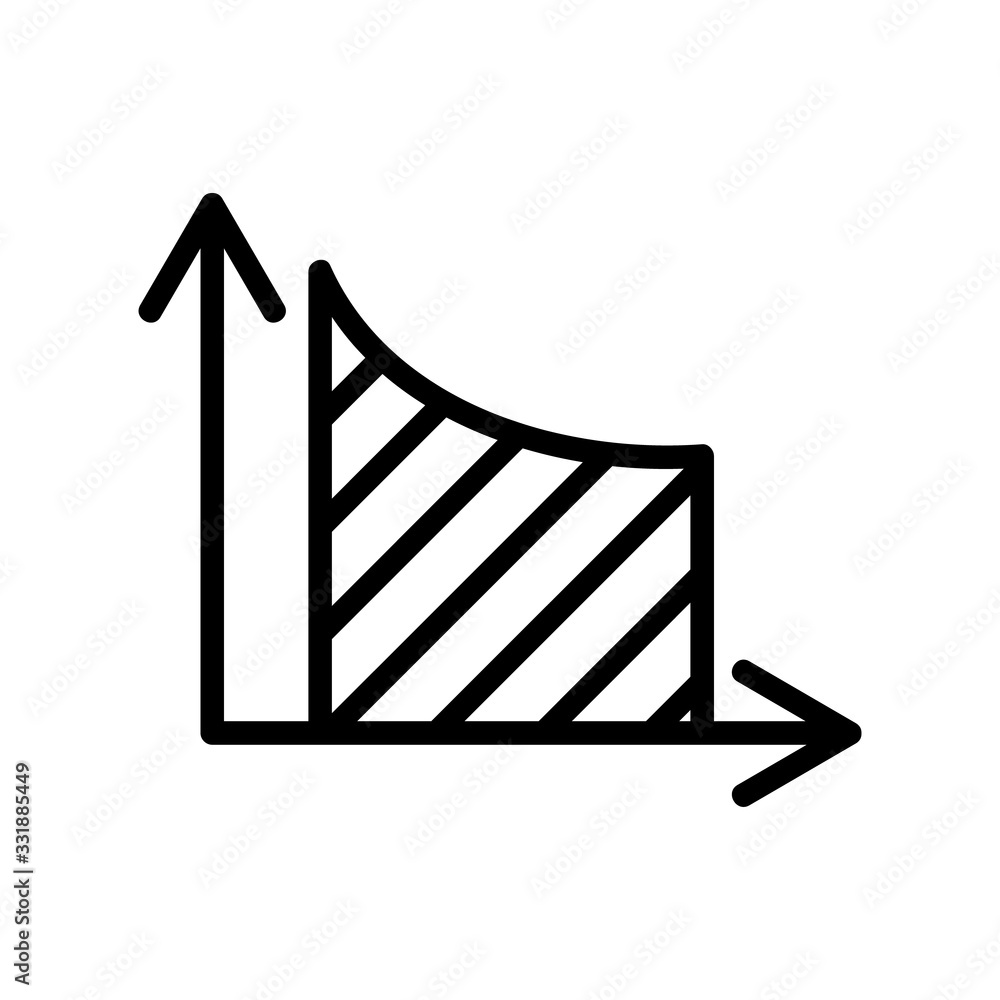 Poster graph mathematics icon vector. graph mathematics sign. isolated contour symbol illustration