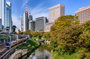 Cityscape of Shibuya urban area in Tokyo.