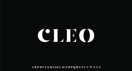 cleo, luxury elegant and glamour font alphabet typeset