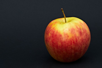 Beautiful juicy apples that have red sides and a natural look, healthy food for the human body.