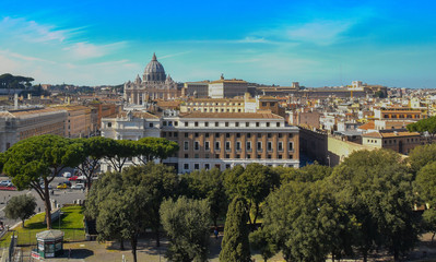 Fototapeta na wymiar Views of Rome just before Coronavirus