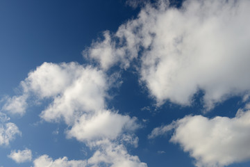 Naklejka na ściany i meble Blue sky and various cloud formations