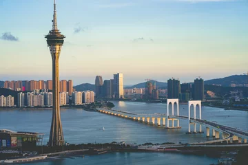 Foto op Canvas Uitzicht op de Macau-toren © Red