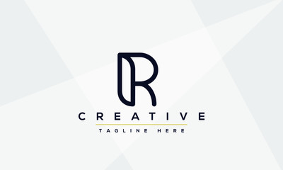 Abstract monogram letter R logo icon design. Minimalist R RR creative initial based vector template.