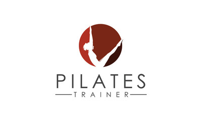 Sitting Pilates Woman Silhouette logo