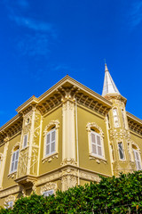 Villa Ruggeri architectural detail in Pesaro, Province of Pesaro and Urbino, Marche Region, Italy