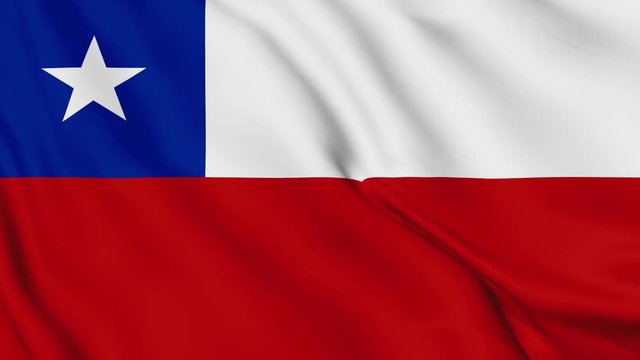 Chile flag is waving 3D animation. Chile flag waving in the wind. National flag of Chile. flag seamless loop animation. high quality 4K resolution 