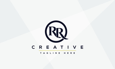 Abstract monogram letter R logo icon design. Minimalist R RR creative initial based vector template.