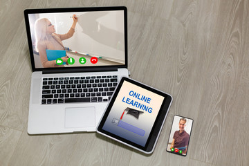 Distance education online because of Covid 19 coronavirus quarantine all over the world