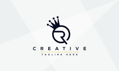 Abstract monogram letter R logo icon design. Minimalist R RR creative initial based vector template.