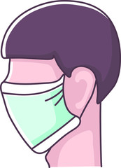 male doctor nurse or masked man color