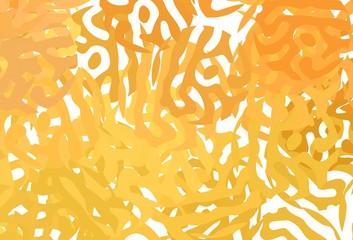 Light Yellow vector pattern with random forms.