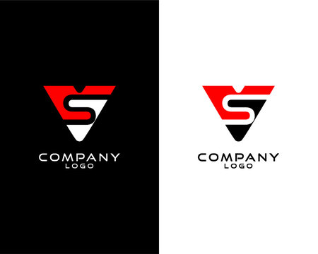 letter VS, SV abstract company Logo Template Vector