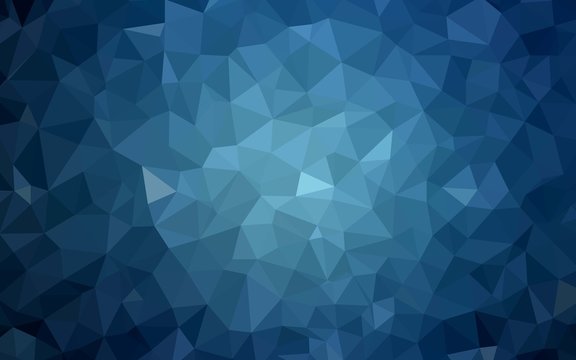 Dark BLUE vector abstract polygonal pattern. Shining colorful illustration with triangles. Template for cell phone's backgrounds.