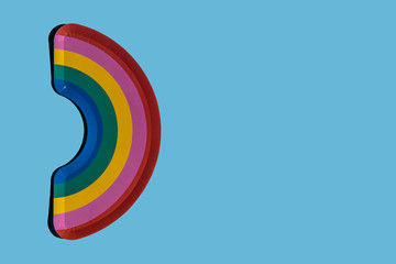 LGTBI Pride rainbow cardboard plate