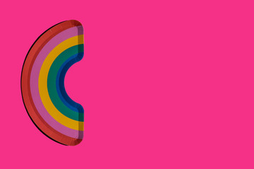 LGTBI Pride rainbow cardboard plate