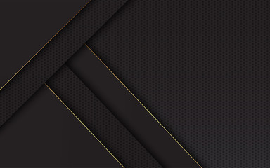 Abstract background black and gold line luxury modern design