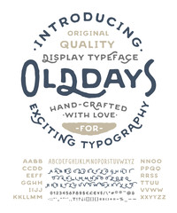 Hand crafted vintage typeface 'Old days'