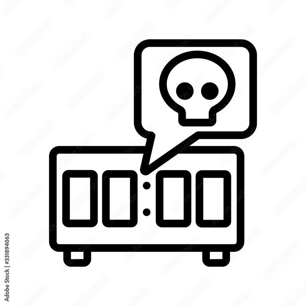Poster the timer deadline icon vector. the timer deadline sign. isolated contour symbol illustration