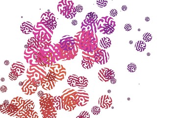 Light Pink, Yellow vector pattern with random forms.