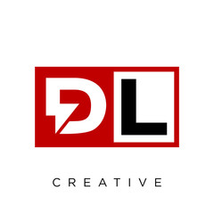 dl logo design vector icon