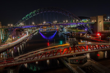 Fototapeta na wymiar Newcastle Bridges