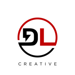 dl logo design vector icon