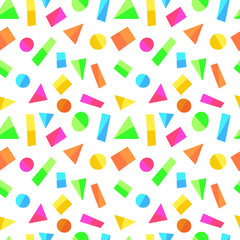 Abstract Retro Style Geometric Colourful Seamless Patterns