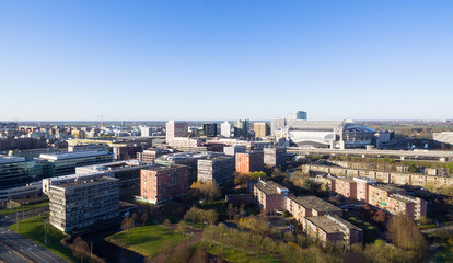 Obraz premium Aerial view on Amsterdam Zuid Oost