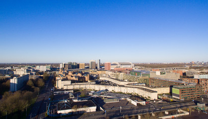 Aerial view on Amsterdam Zuid Oost