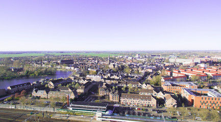 Aerial view on Weesp