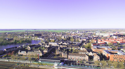 Obraz premium Aerial view on Weesp