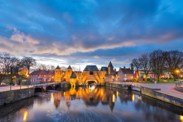Amersfoort, Netherlands at the Koppelport at dawn.