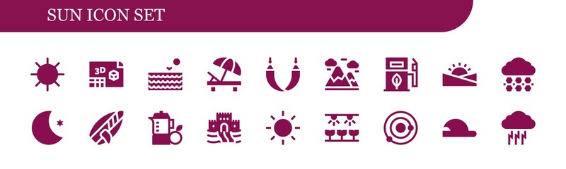 sun icon set