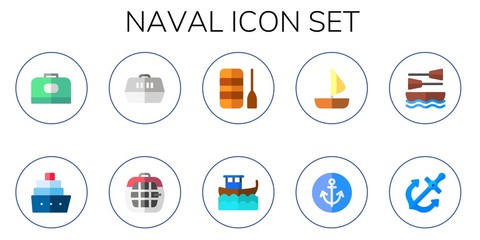 naval icon set