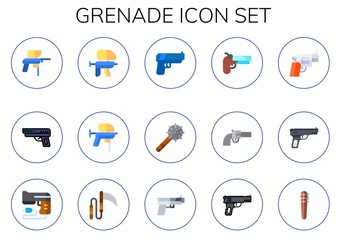 grenade icon set
