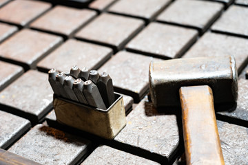 Manually marked parts in production