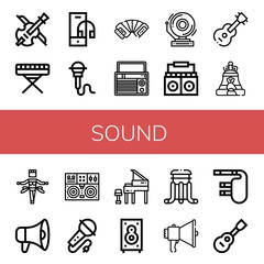 Set of sound icons