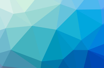 Illustration of beautiful blue low poly background.