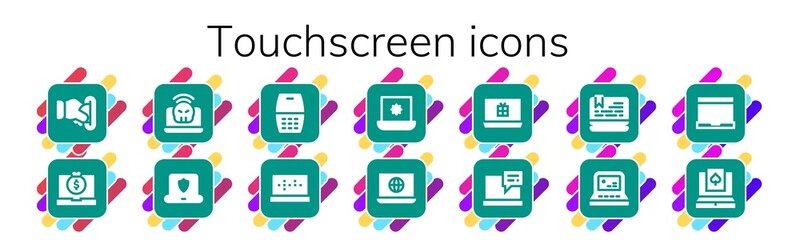 touchscreen icon set