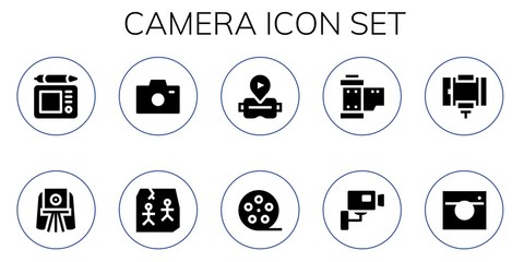 camera icon set