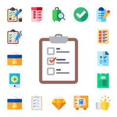 Modern Simple Set of checkmark Vector flat Icons